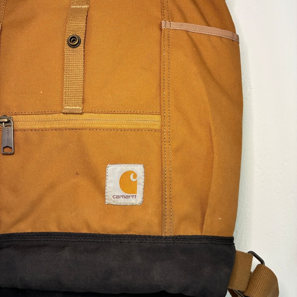 Carhartt Backpack Women's Brown Convertible Canvas Multi Pockets Gorpcore - Picture 2 of 15